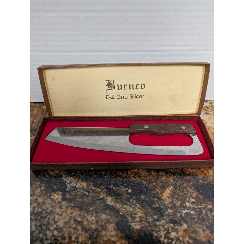 Burnco E-Z Grip Slicer Stainless Steel Blade Shaw-Barton Advertisement Vintage